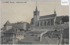 Romont - Eglise et Partie de la ville