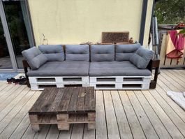 Euromöbel Palettensofa mit Tisch 