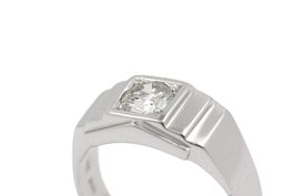 Herren Brillant Ring ca. 0.55ct 18K Weissgold *S4420