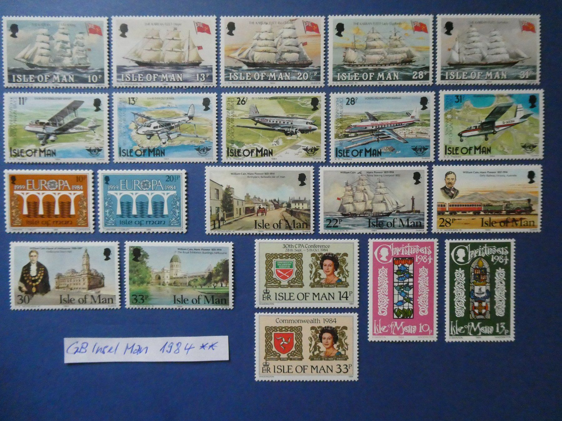 Tutti i francobolli: GB Insel Man 1984 postfrisch ** – Usato da Lausen venduto da Herbamare01
