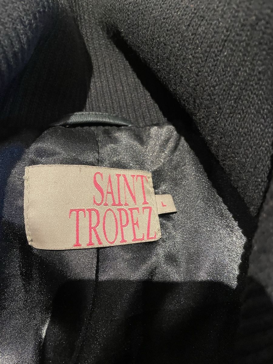 Giacche: Saint Tropez Lederjacke Schwarz Bomber Stil Gr. L – Usato da uitikon waldegg venduto da allesmussraus123 5