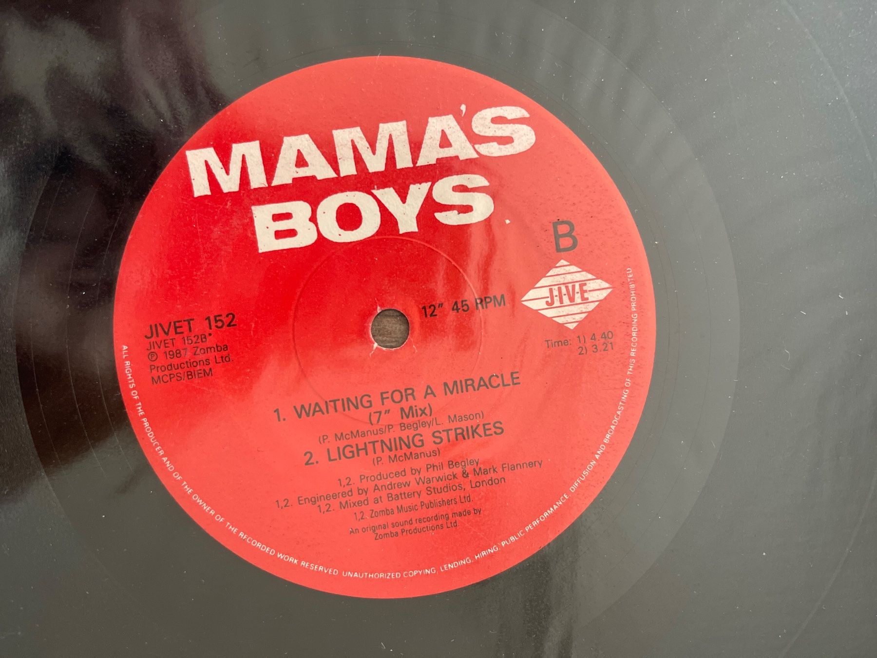 Dischi in vinile: A348/Mama's Boys Single Schallplatte 12" – Usato da Frutigen venduto da Philippe_jsp 1