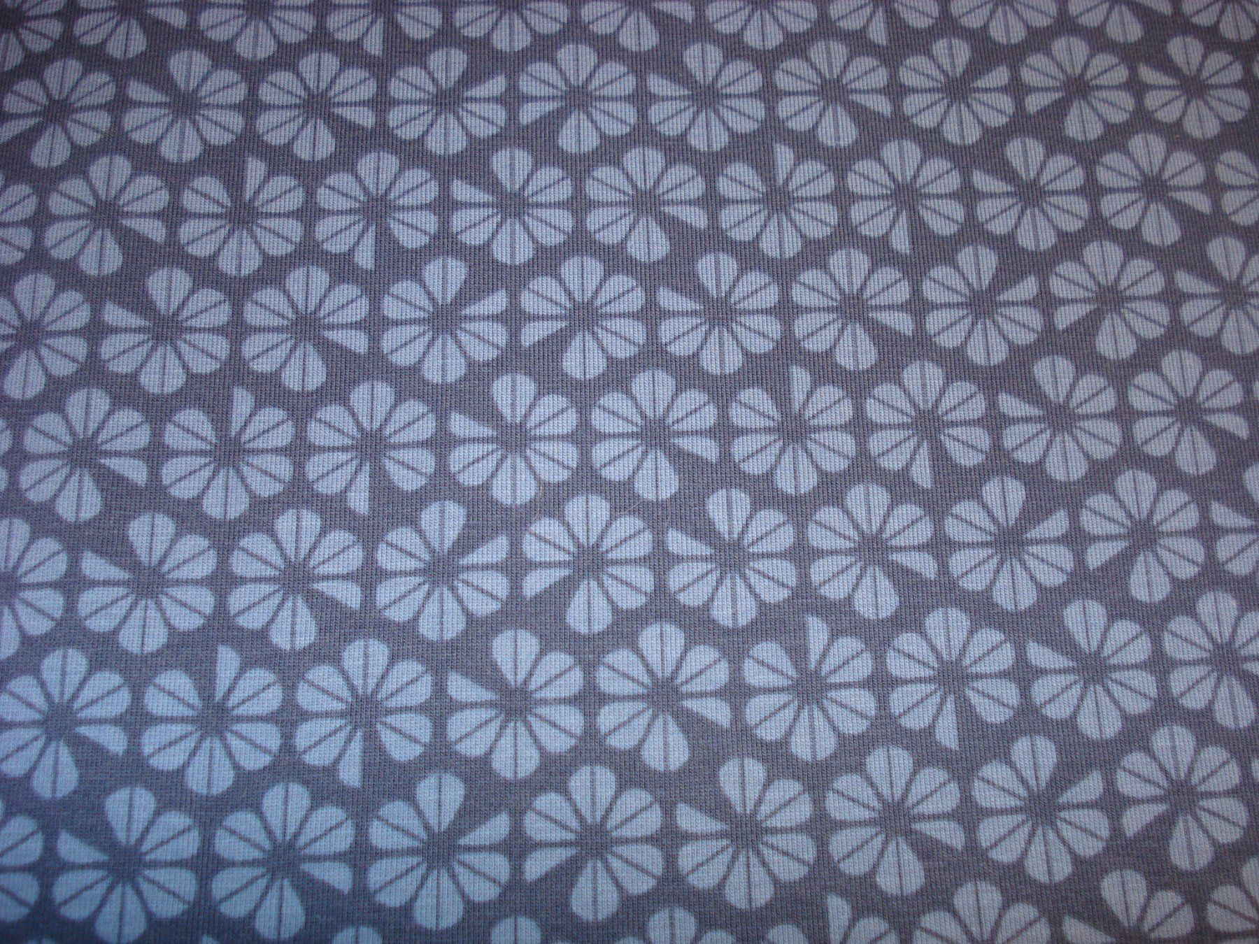 Tessuti: Jerseystoff mit hübschem Blumenmotiv – Nuovo e nell'imballaggio originale da Tuttwil venduto da wolleundstoff