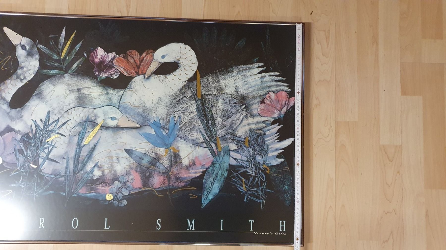 Cornici: Bild Schwäne Carol Smith im silbernen Bilderrahmen – Usato da Koppigen venduto da Kellerfundsachen 2