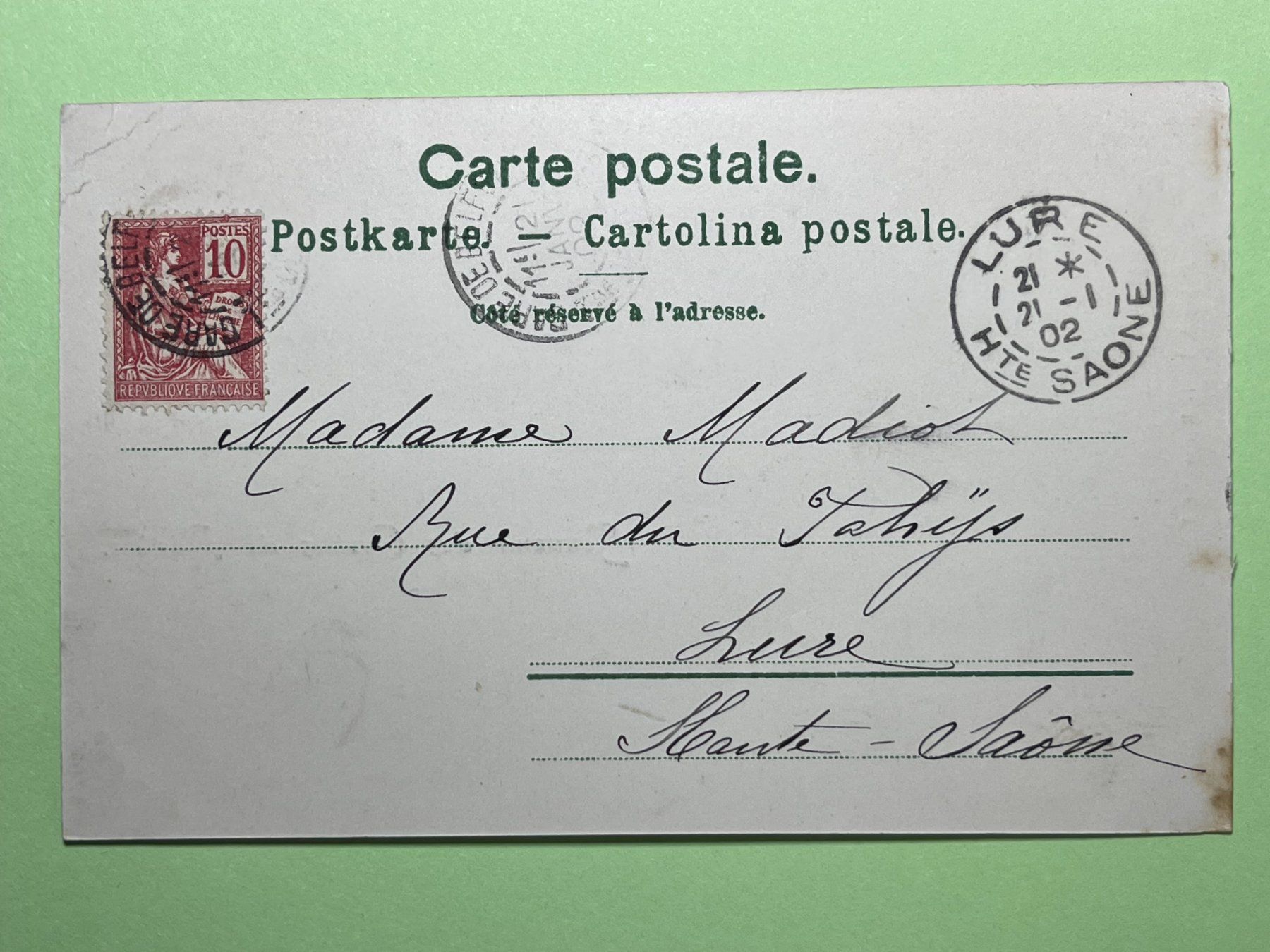 Cartoline postali: Souvenir des Grottes de Réclère - 1902 – Usato da Steg VS venduto da _vinci_ 1