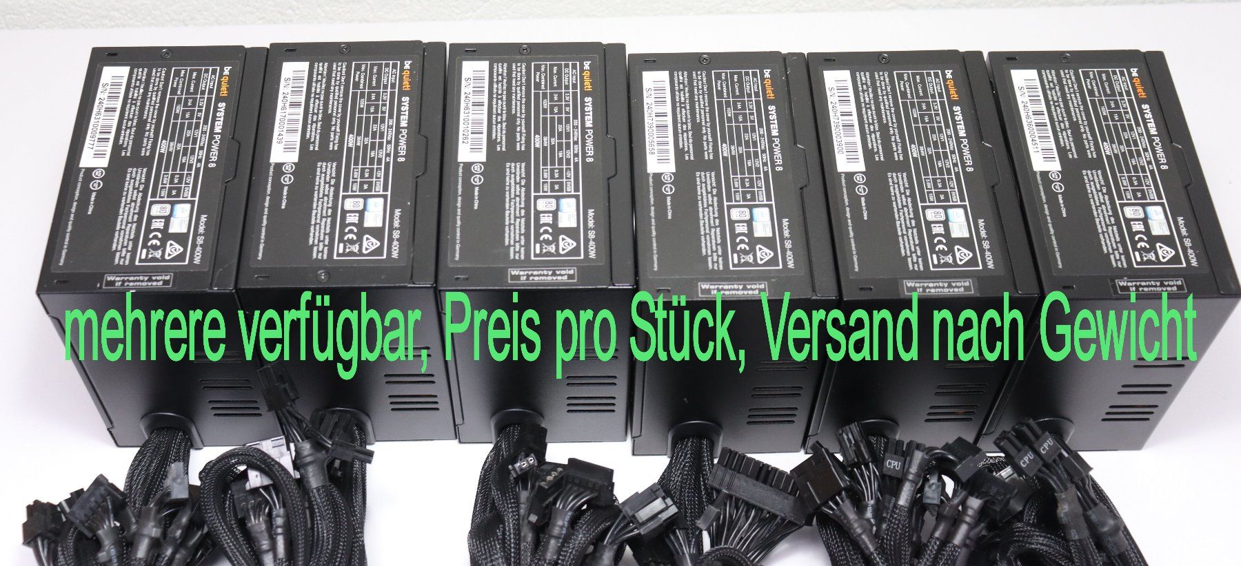 beQuiet! Custodie: BeQuiet System Power 8 400W ATX PC Netzteil 80Plus – Usato da Frick venduto da Techcat_GmbH 9