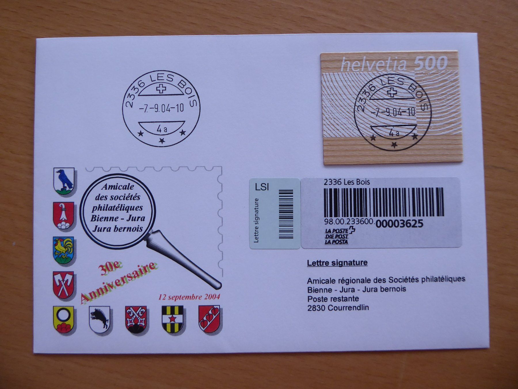 Tutti i francobolli: Beleg mit Holzmarke und Vollstempel – Usato da Rothrist venduto da swisstools