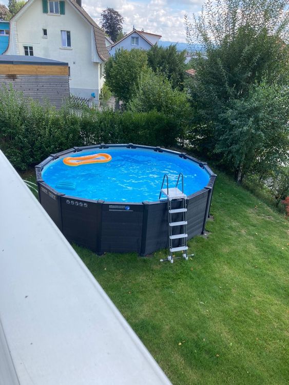 Intex Panel Pool Graphit | ⌀ 4.8 × 1.2 m | 17 m³ (Gebraucht) in ...