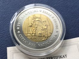 2 Euro Entwurf Vatikan 2008 Schweizer Garde, seltene Entwürf