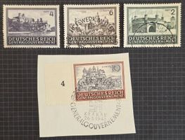 Generalgouvernement 1941 Bauwerke Satz Briefstueck Rand 4V G