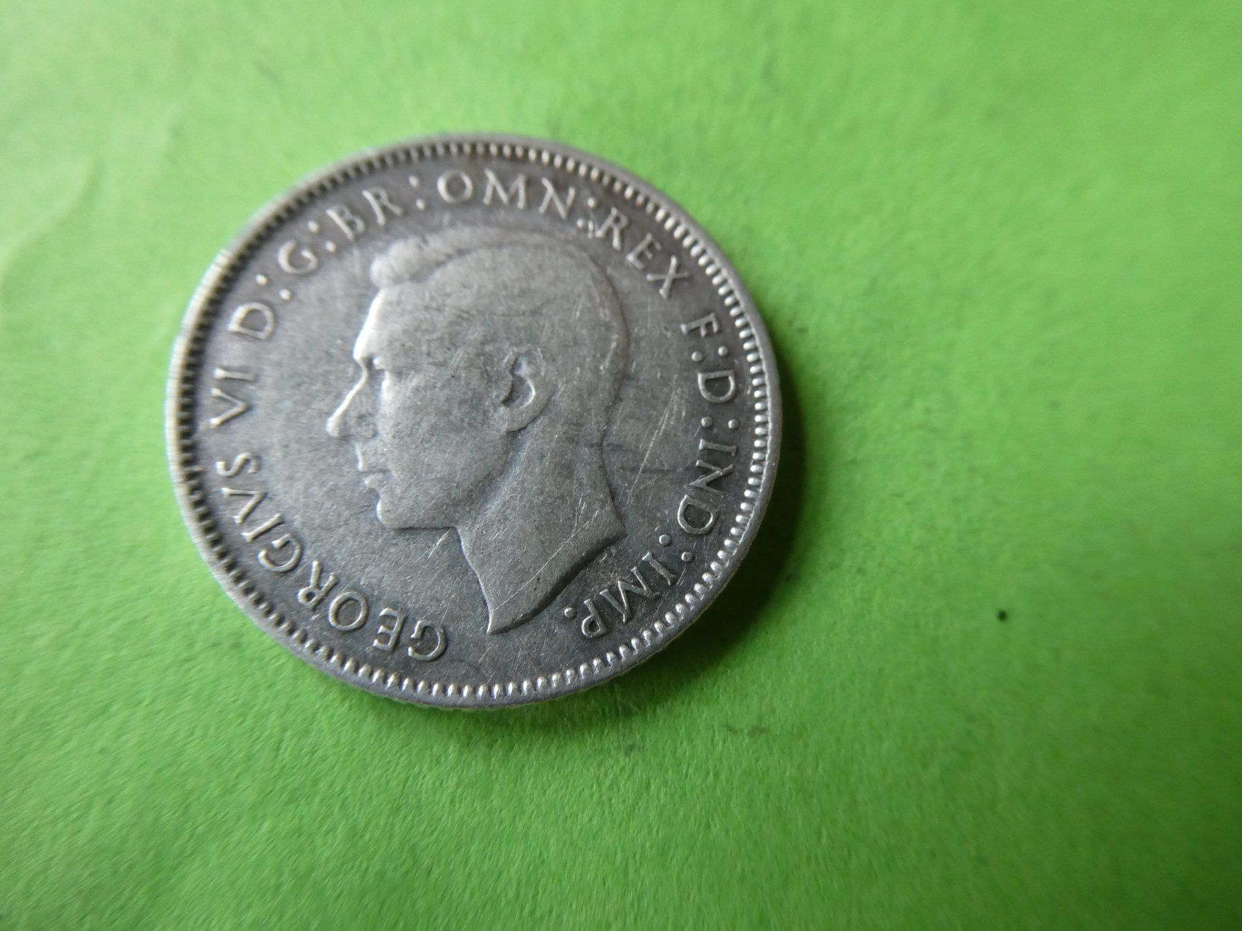 Alle Münzen: Grossbritannien 1943,  6 Pence - Silber – Gebraucht aus Hinterforst von Rohusri 1