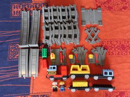 Lego Duplo Zug Eisenbahn Schienen Brücke Weiche Elektrisch