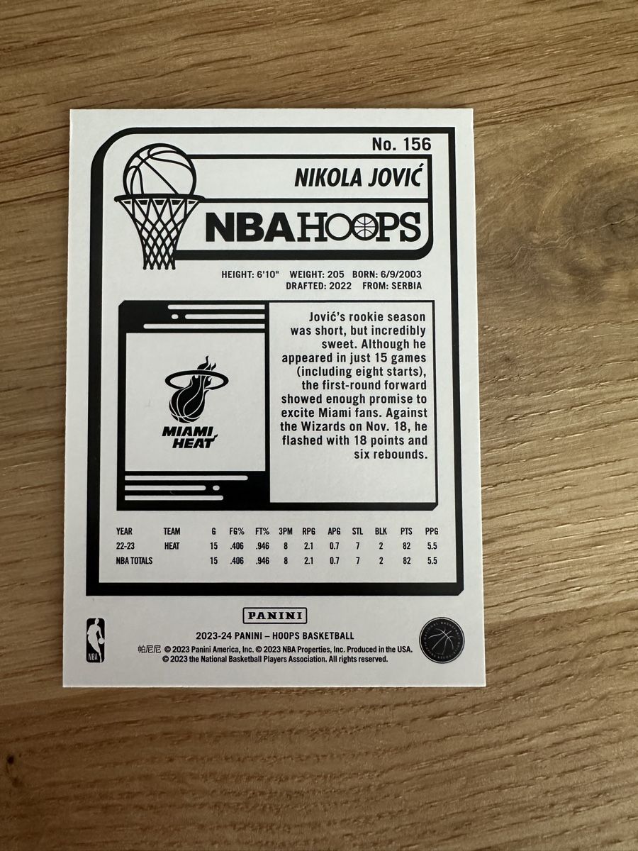 Nba Sammelbilder & Trading cards: Nikola Jovic NBA Hoops Karte – Neu (gemäss Beschreibung) aus Sempach von soj_rk95 1