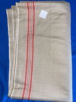Antikes Rolltuch Leinen Mangeltuch Stoff rot 280 x 89 4