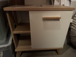 Waschbeckenunterschrank Holz Weiss guter Zustand