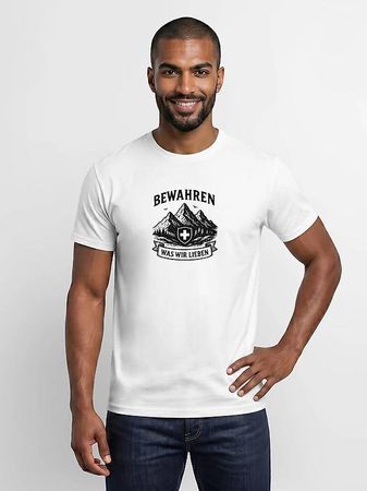 T-Shirt mit Aufdruck "Bewahren was wir lieben"