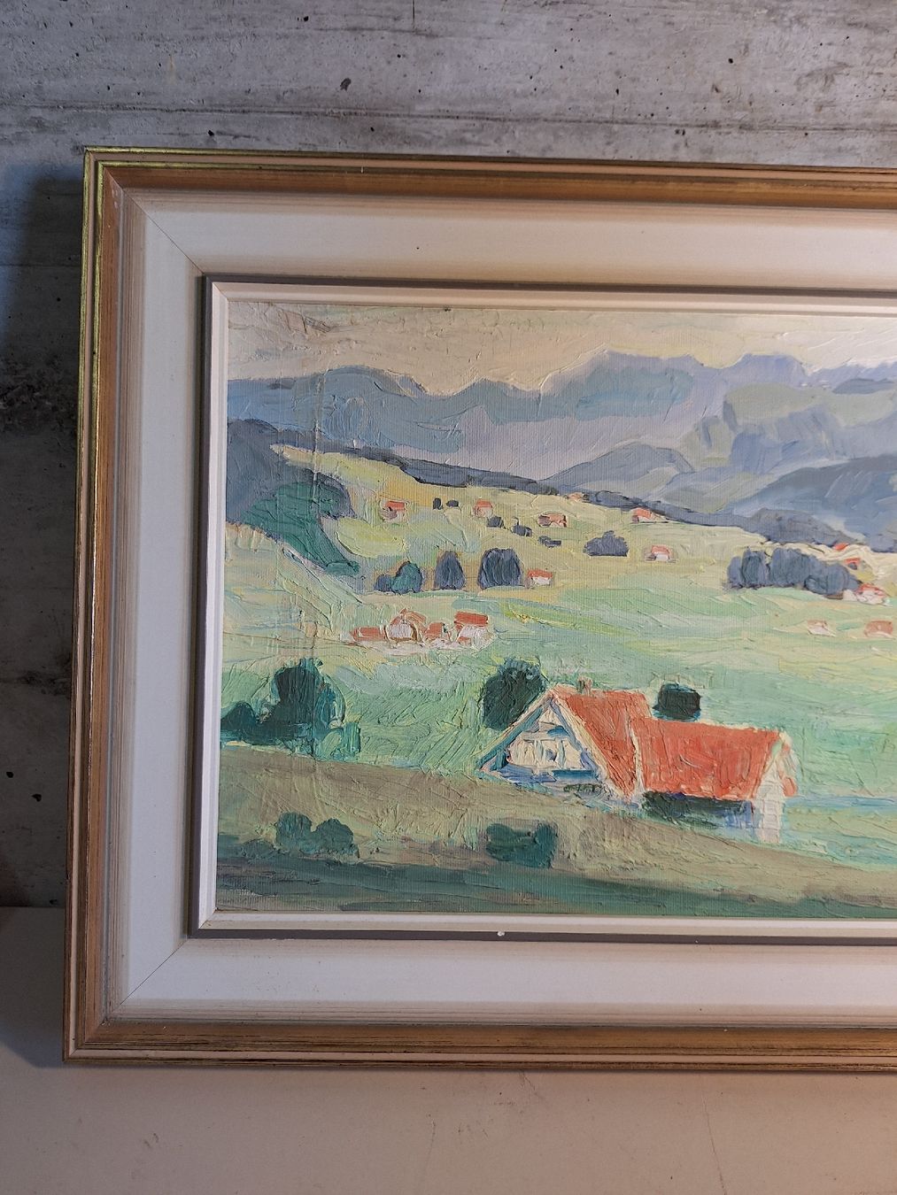 Gemälde: Gemälde Alpsein von Gais aus, siniert – Gebraucht aus Appenzell von Mar_ijan 2