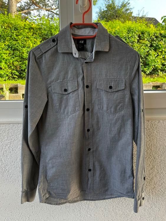 H&M Camicie: Chemise gris clair élégante – Nuovo (secondo la descrizione) da Chevenez venduto da lou_79mn