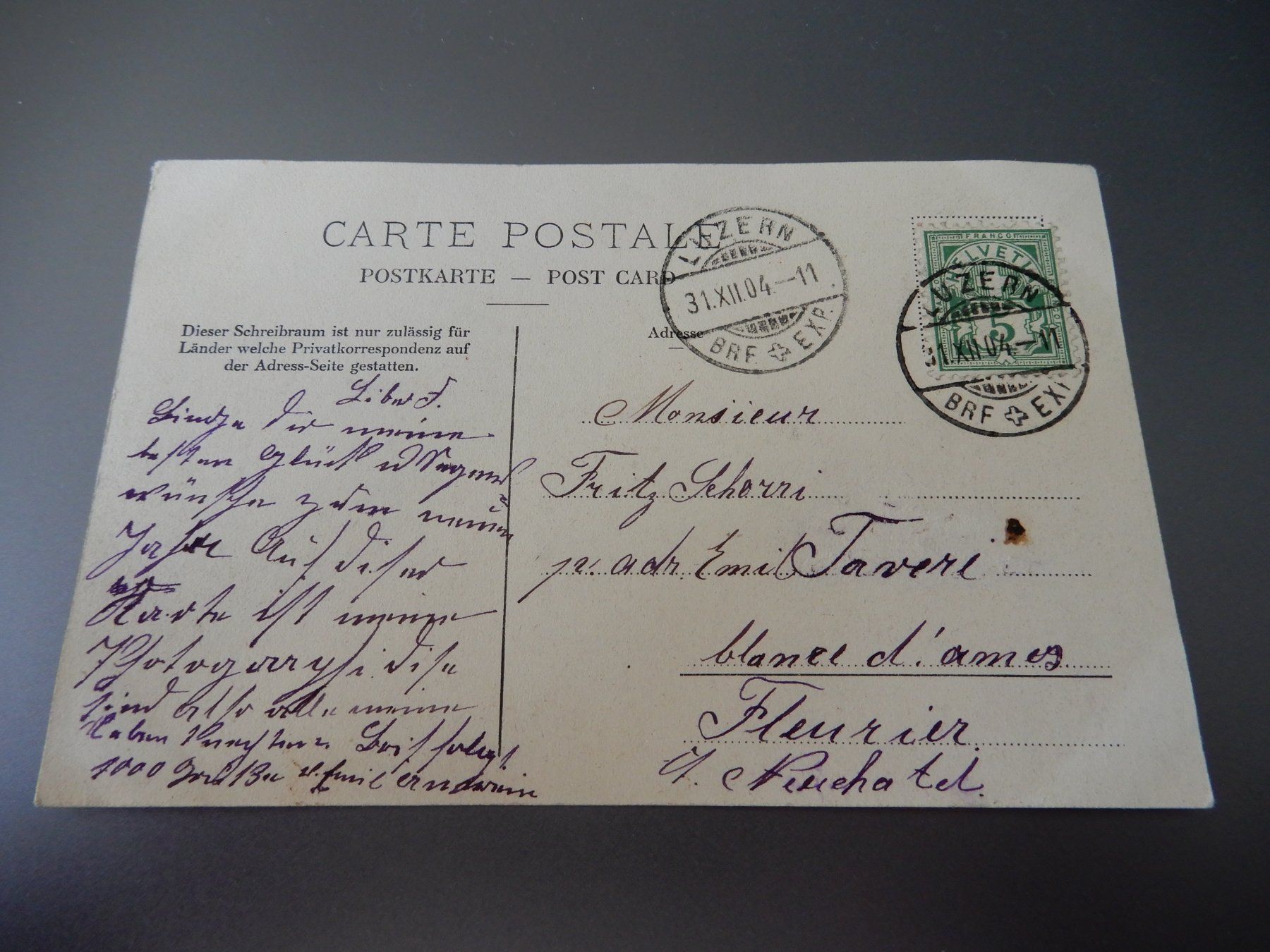 Cartoline postali: Historische Postkarte Älpler Sujet – Usato da Matten b. Interl venduto da Hardermandli 1