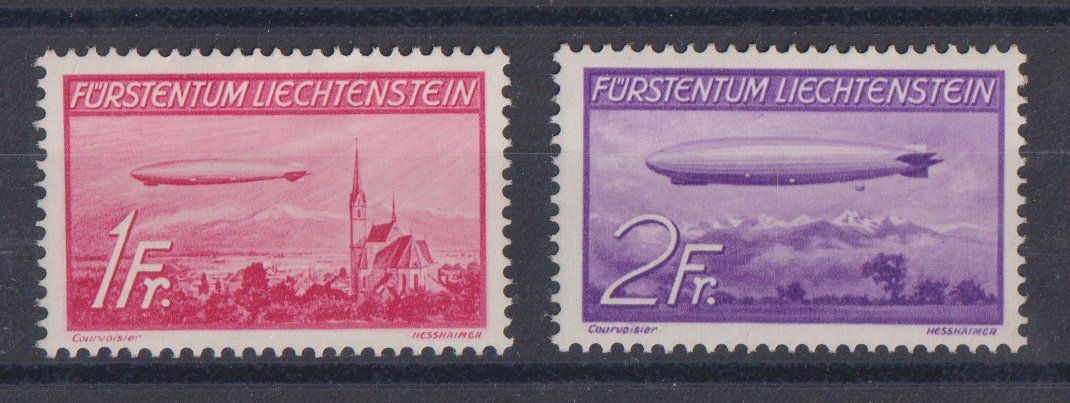 Tutti i francobolli: Liechtenstein 1936: Serie ZEPPELIN ** - Kat. 300.-- – Nuovo (secondo la descrizione) da Eschlikon TG venduto da PhilCon