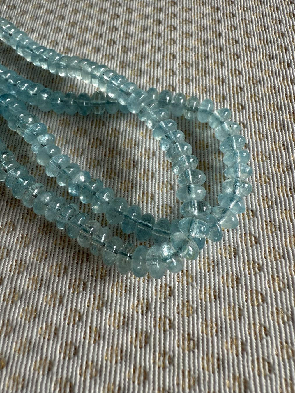 Catenine: Collier de perles en aigue-marine - 82cm – Usato da Sion venduto da accroshoes 4
