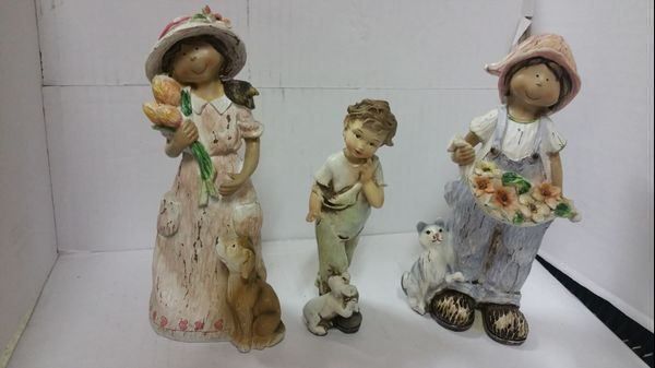Statuette: 3X Deko Figuren Neu – Nuovo e nell'imballaggio originale da Uerkheim venduto da Justi.y