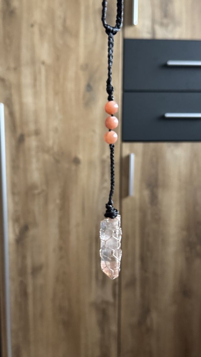 Catenine: Crystal Quartz & Sunstone Necklace - Unique Handmade – Usato da Regensdorf venduto da bee_jgk8