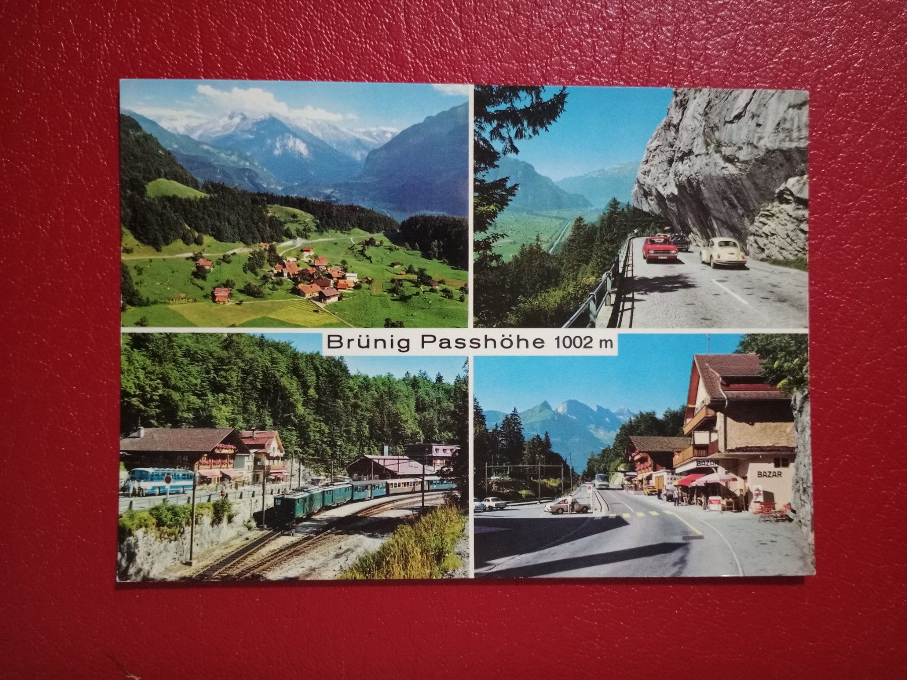 Cartes postales: Brünig Passhöhe mehrbildrig Auto Bahn Bus – D'occasion à Küttigen par Melisch1000