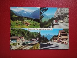 Brünig Passhöhe mehrbildrig Auto Bahn Bus