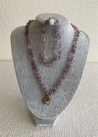 Amethyst Splitter-Halskette mit Anhänger & Armband