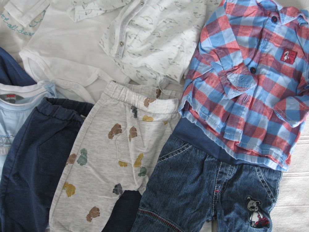 H&M Ensembles coordonnés: LOT aus 14 x Babybekleidung H&M/KUNIBOO Grösse 56 und 50/56 – D'occasion à Romanshorn par samo1974 2