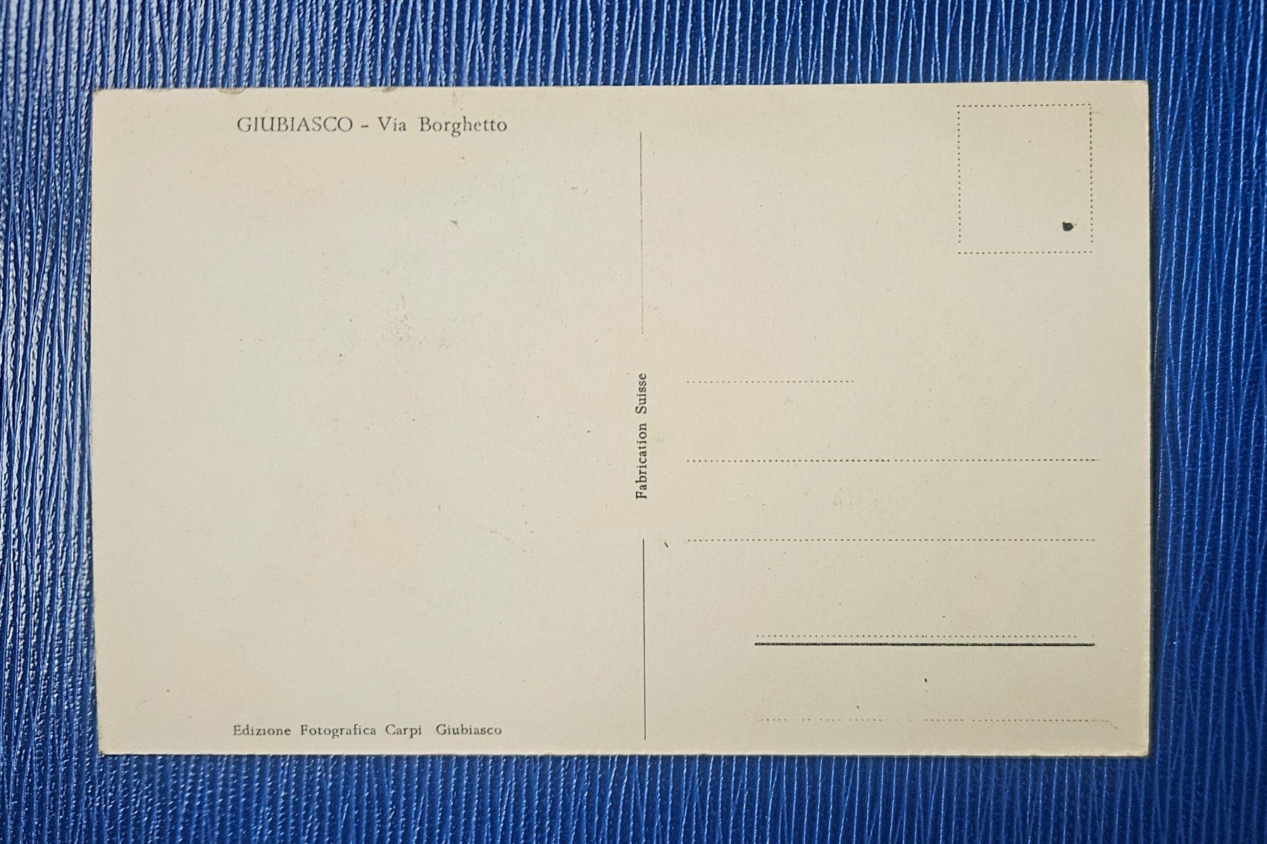 Cartoline postali: AK GIUBIASCO Via Borghetto – Usato da Tenniken venduto da tententen30 1