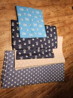 Stoffpaket Baumwolle, Sterne, Totenkopf,  - Top Zustand!