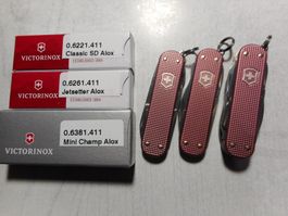 Victorinox Alox Set - Jetset, Classic & Minichamp in Altrosa