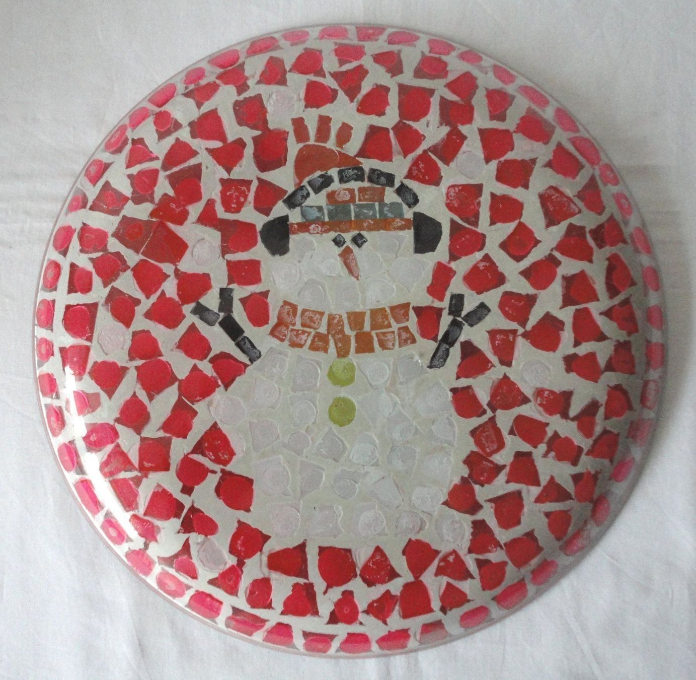 Piatti: Mosaikteller "Schneemann mit Kopfhörer" D=26cm – Usato da zürich venduto da parts5060 1