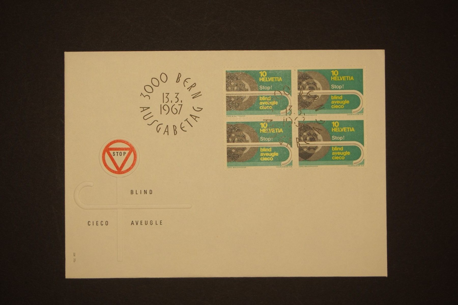 Tutti i francobolli: 1967 MiNr. 851 Schweiz 4er Block FDC – Usato da Solothurn venduto da and_fxw5