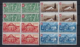 Pro Patria Viererblocks 1945 postfrisch  15685