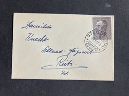 Schweiz 1950 Neujahrsgruss PJ-Briefli 5 Rp STEG (TÖSSTAL)