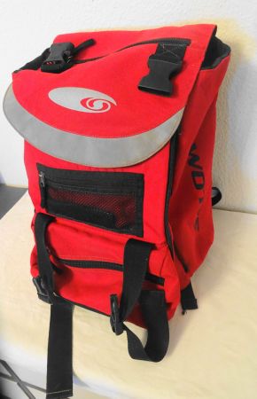 SALOMON Rucksack rot schwarz