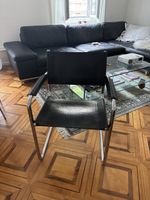 Freischwinger Leder Stuhl