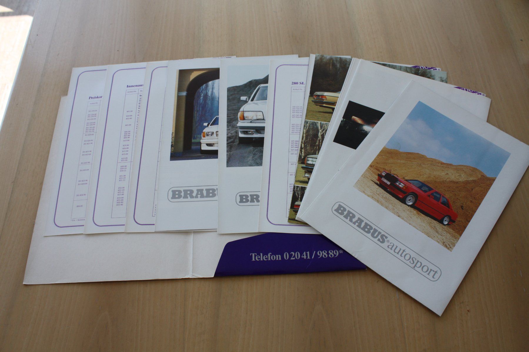 Brabus Documenti: BRABUS Prospektmappe mit Preislisten Tuning 8/1984 – Usato da Wikon venduto da erwin400 1