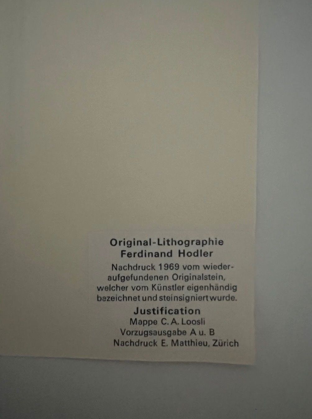 Grafiken & Lithographien: Ferdinand Hodler, Lithografie – Gebraucht aus Rain von Pic-Ass 2