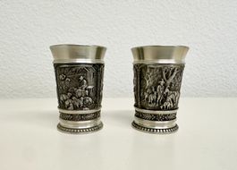 Zinnbecher Set SKS 95 Prozent gebraucht guter Zustand