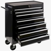 Arebos Werkzeugwagen 7 Fächer schwarz