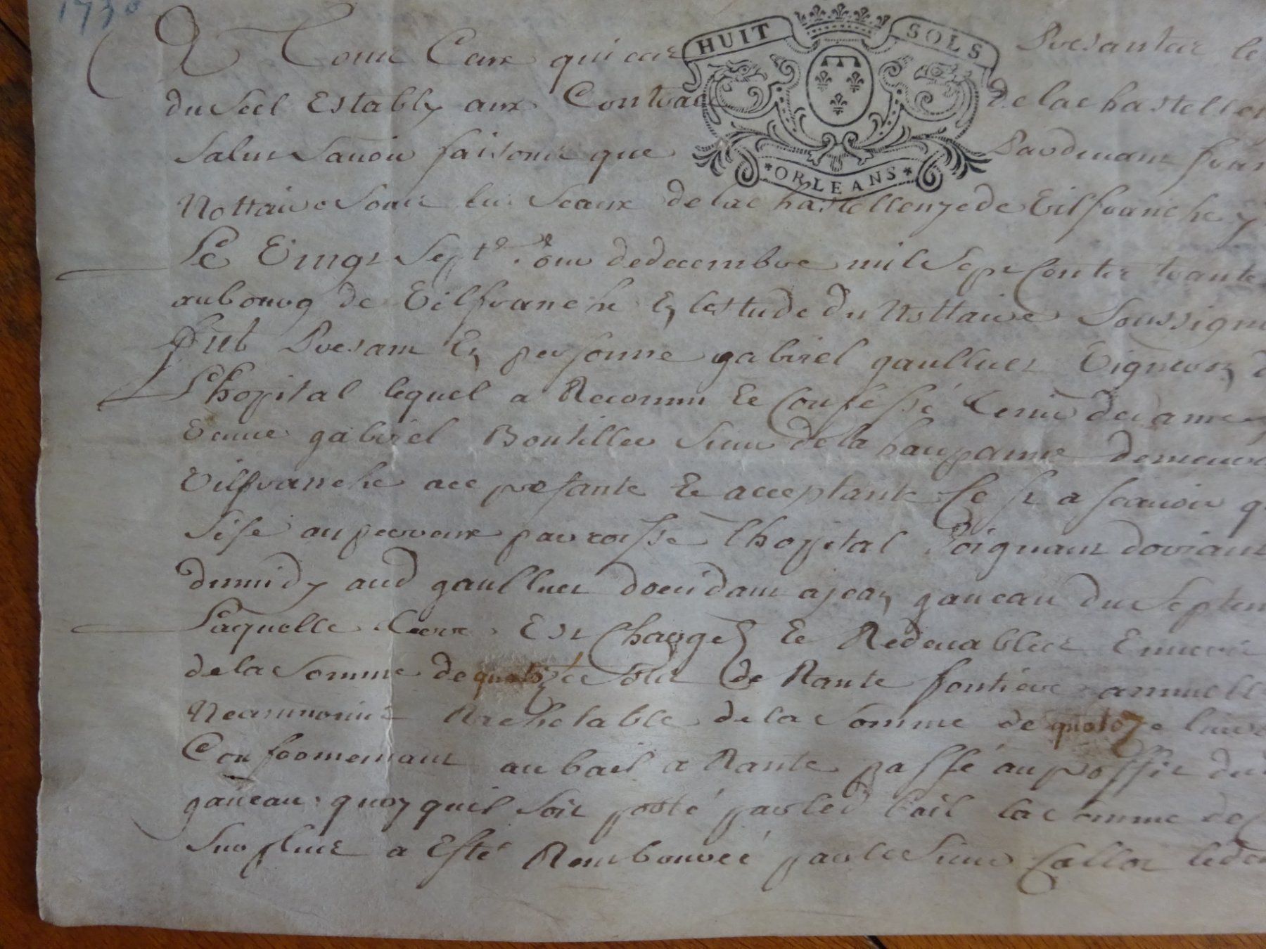 Documenti: Handzettel Pergament 1730 – Usato da Esslingen venduto da eintagammeer 2