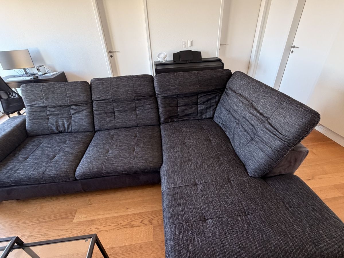 Divani: Moderne Ecksofa, Dunkelgrau, mit Bettfunktion, Top Zustand – Usato da Winterthur venduto da spe_cq22 4