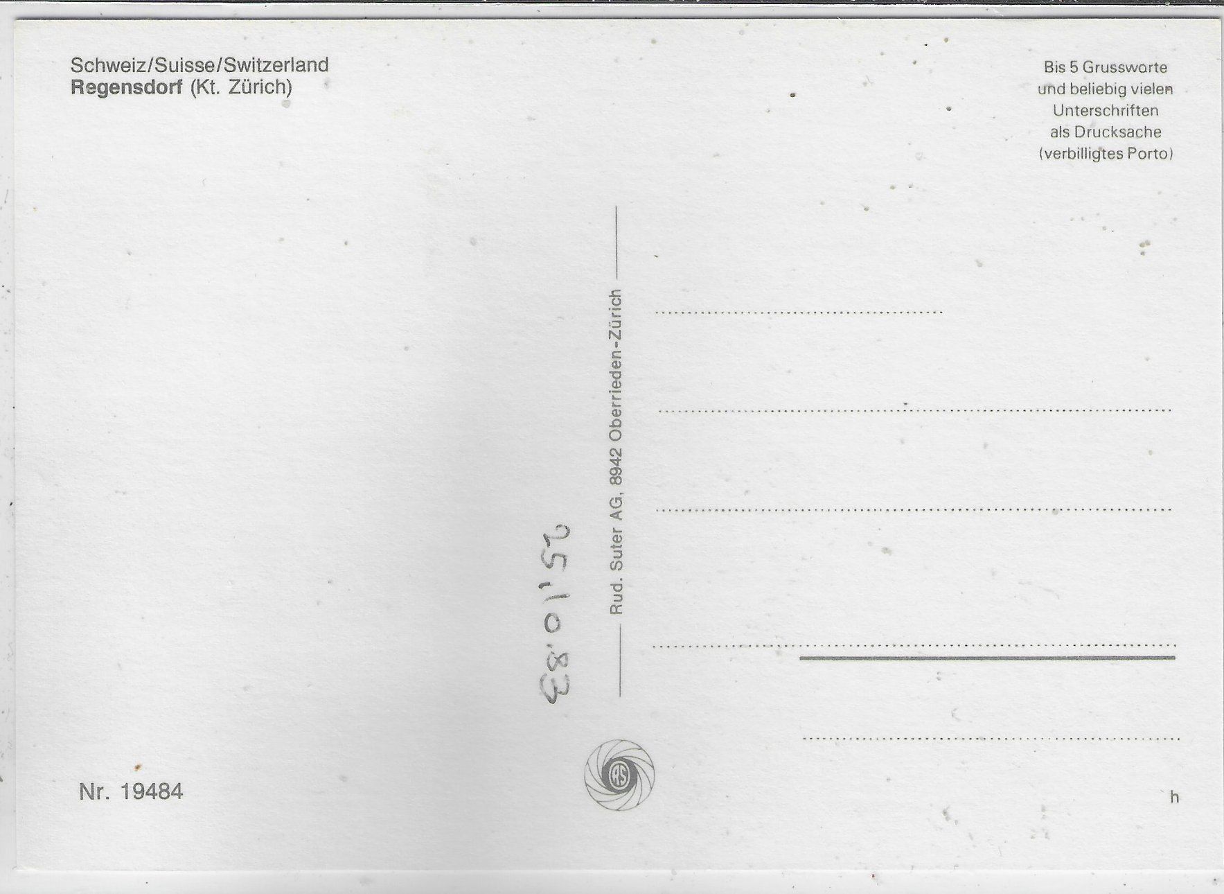 Cartoline postali: Regensdorf - Generalansicht – Usato da Ettingen venduto da Kartenplanet 1