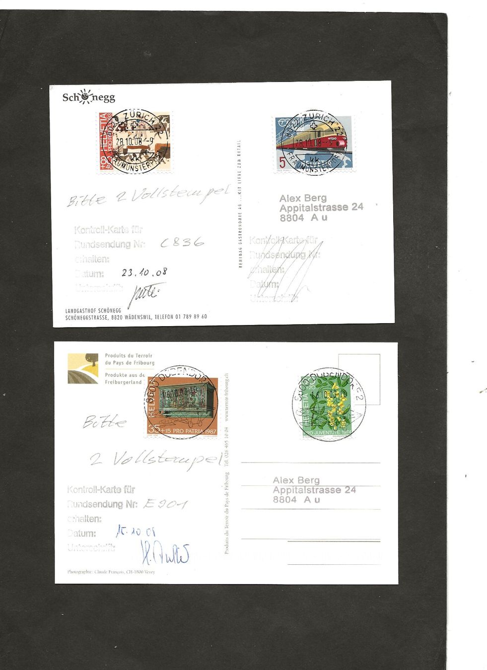 Tutti i francobolli: Schweiz 32 Karten mit Vollstempel – Usato da Au ZH venduto da xelagreb01 5