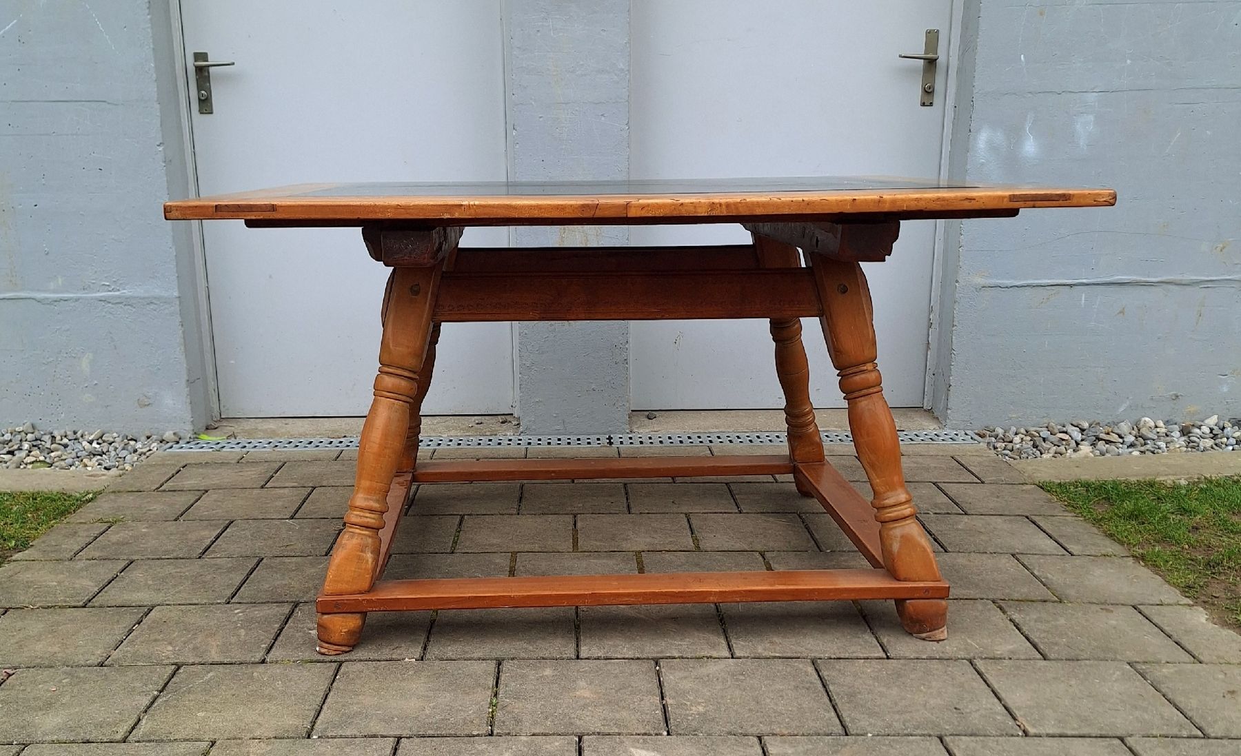 Tische: Antike Biedermeier Schiefertisch Barocker Stil  Nussbaum 19J – Gebraucht aus Fahrweid von SMILE.5 4