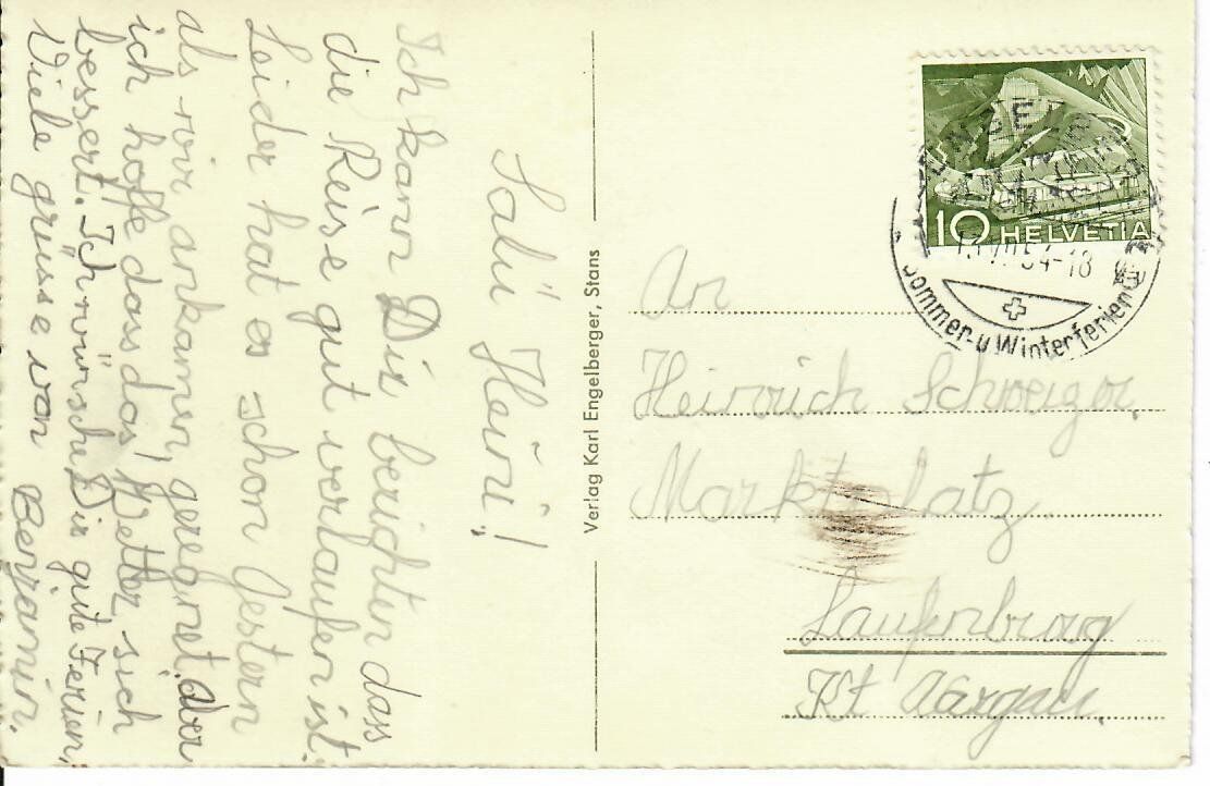 Cartoline postali: Engelberg Schwand Kapelle – Usato da Hochdorf venduto da Ziegel-16 1